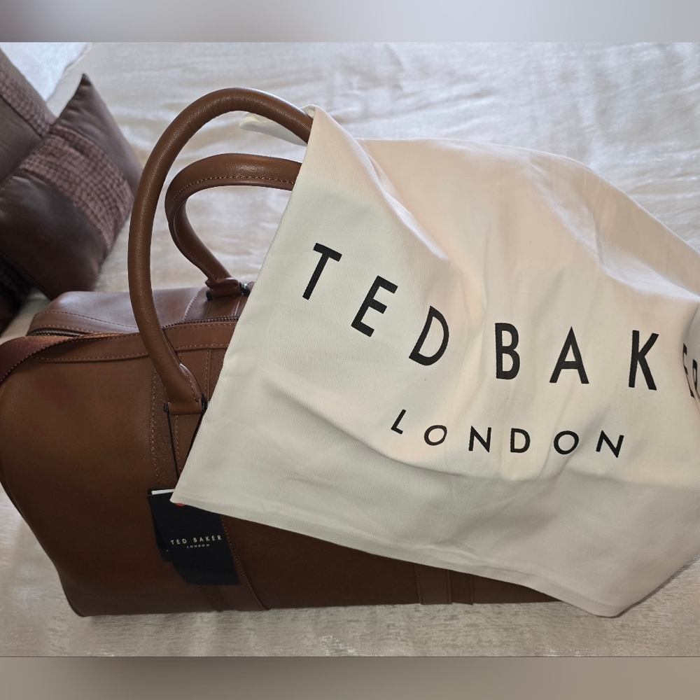 Ted Baker Men's Lewes Duffle Bag, Brown, Extra Large with Structured Design - Picture 10 of 11